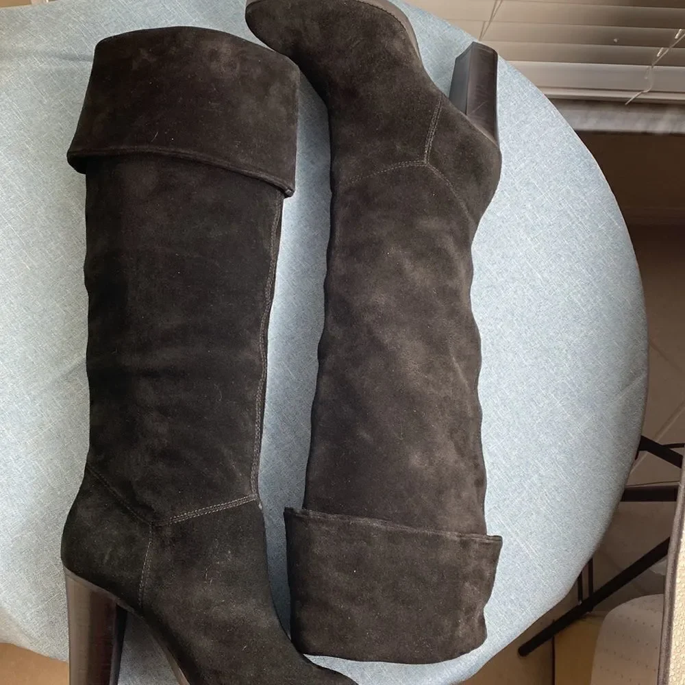 Nine West black over-the-knee heeled boots size 6.5